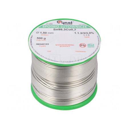 Sârmă de lipit fără plumb 1,5mm 500g | Electronic-mag.ro | Componente Electronice