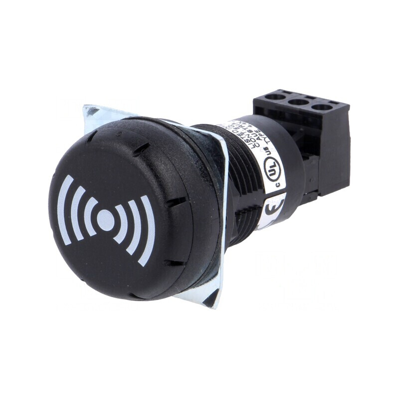 Semnalizator Acustic Buzer 24VDC/24VAC IP65 Negru | Electronic-mag.ro | Componente Electronice