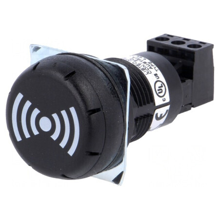 Semnalizator Acustic Buzer 24VDC/24VAC IP65 Negru | Electronic-mag.ro | Componente Electronice