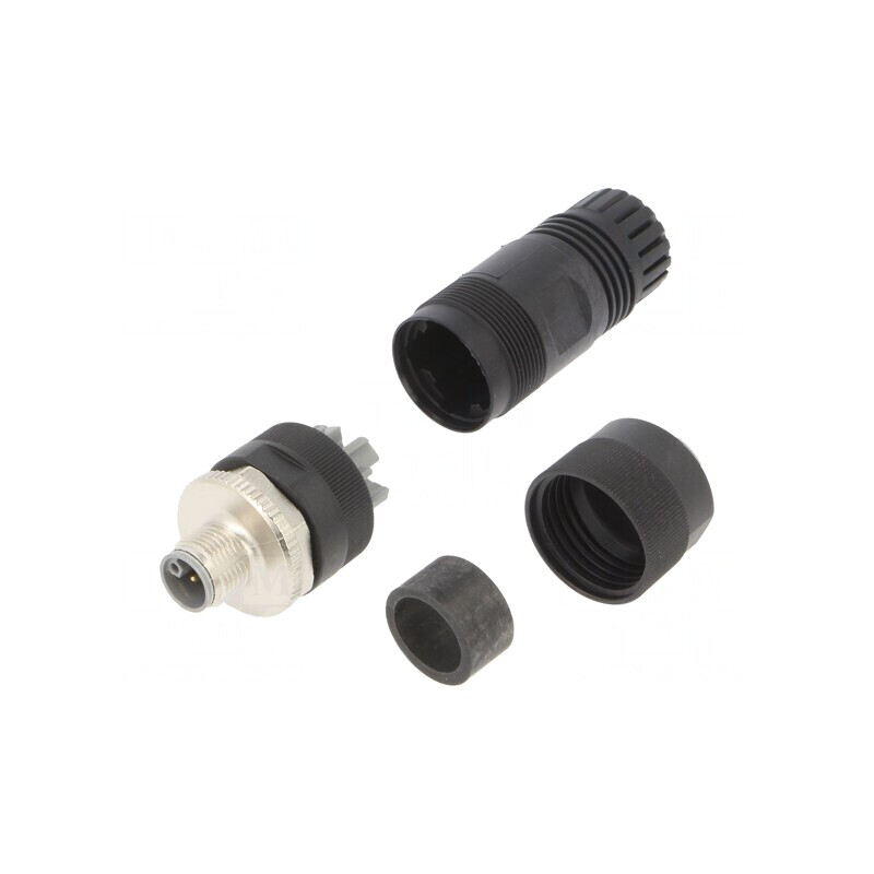 Mufă M12 PIN: 5 tată L-Power pe cablu cu şurub | Electronic-mag.ro | Componente Electronice