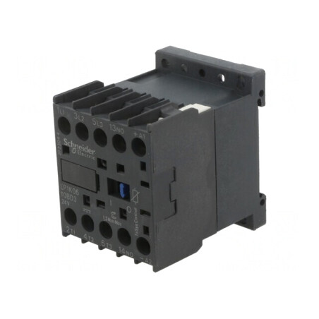 Contactor 3P NO 24VDC 6A cu 3 Contacte Auxiliare NO | Electronic-mag.ro | Componente Electronice