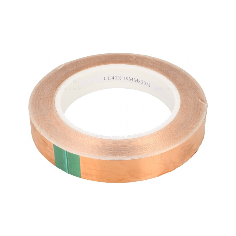 Bandă Electroconductoare din Cupru 19mm x 33m | Electronic-mag.ro | Componente Electronice