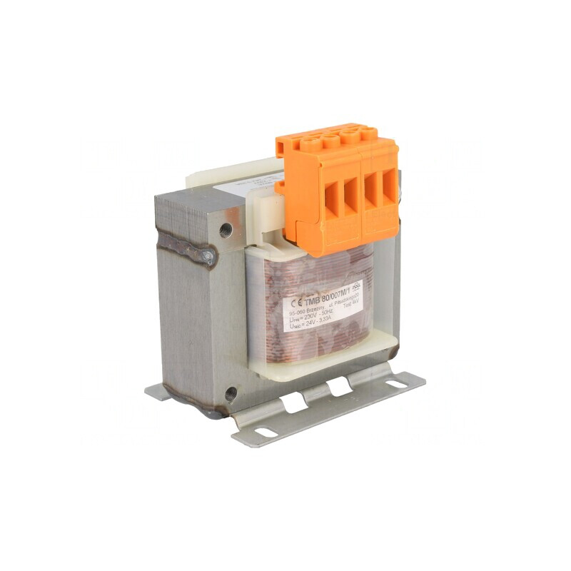 Transformator de Alimentare 80VA 230V 24V cu Bandă și Cleme | Electronic-mag.ro | Componente Electronice