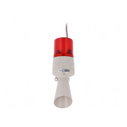 Semnalizator Luminos și Acustic 24VDC cu Xenon Roșu | Electronic-mag.ro | Componente Electronice