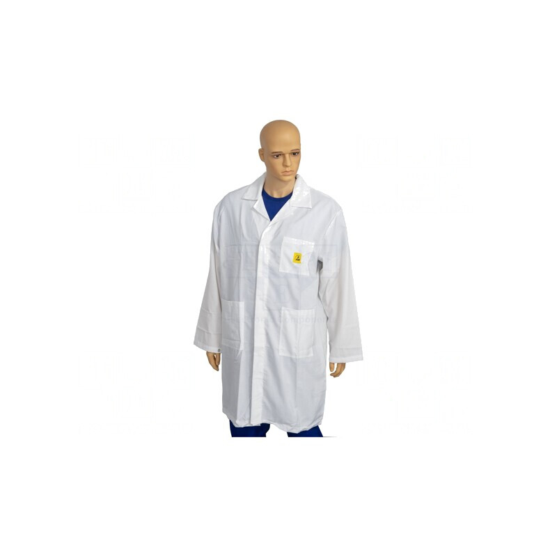 Halat ESD de Damă M Bumbac Alb Carbon 1-100MΩ | Electronic-mag.ro | Componente Electronice Halat ESD de Damă M Bumbac Alb Carbon 1-100MΩ | Electronic-mag.ro | Componente Electronice