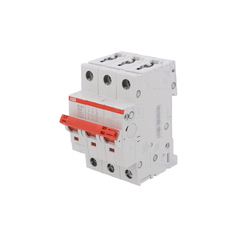 Separator-întrerupător 3 Poli pentru șină DIN 32A 400VAC | Electronic-mag.ro | Componente Electronice
