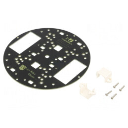 Şasiu cu roţi negre Ø122mm 6VDC 2 motoare | Electronic-mag.ro | Componente Electronice