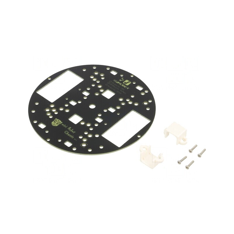 Şasiu cu roţi negre Ø122mm 6VDC 2 motoare | Electronic-mag.ro | Componente Electronice
