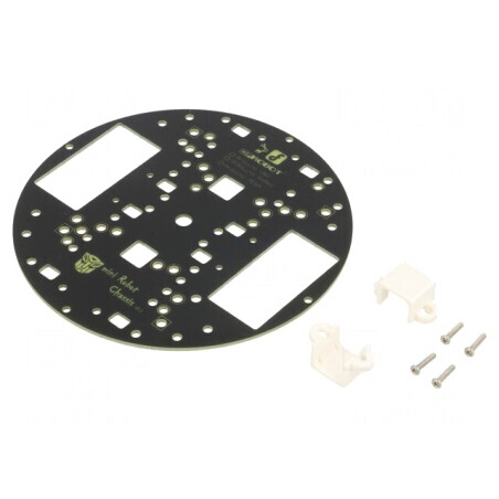 Şasiu cu roţi negre Ø122mm 6VDC 2 motoare | Electronic-mag.ro | Componente Electronice