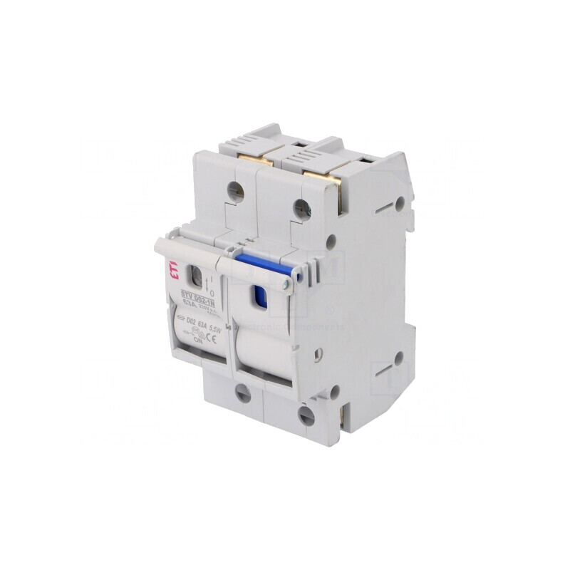 Separator cu Fuzibil D02 pentru Șină DIN 63A 230/400VAC | Electronic-mag.ro | Componente Electronice