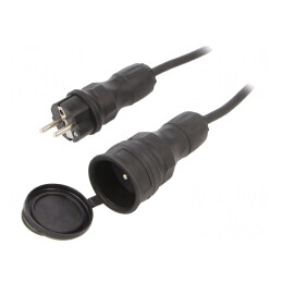 Prelungitor alimentare 10m negru 16A | Electronic-mag.ro | Componente Electronice