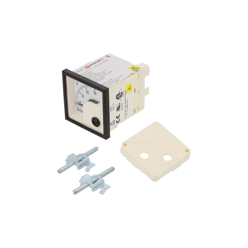 Voltmetru pe panou 0-30V Clasa 1.5 48x48mm | Electronic-mag.ro | Componente Electronice