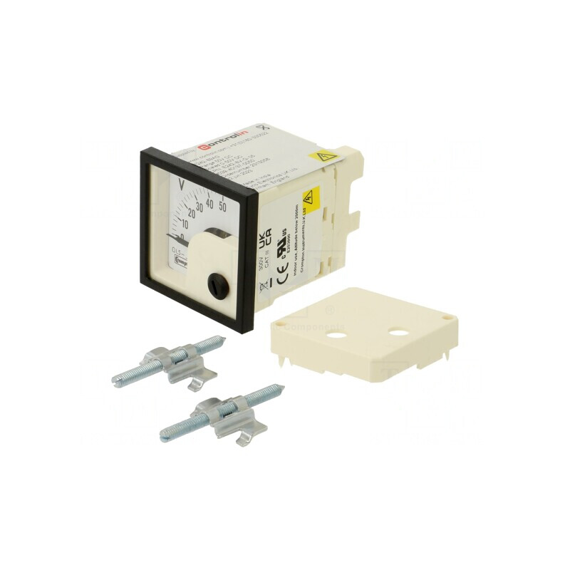 Voltmetru pe panou 0-50V 48x48mm | Electronic-mag.ro | Componente Electronice