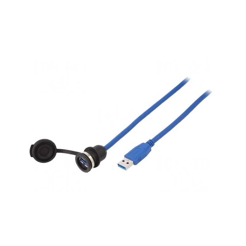 Cablu-adaptor USB A soclu-mufă USB 3.0 IP65 1m | Electronic-mag.ro | Componente Electronice