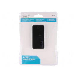 Hub USB 3.0 Negru și Argintiu 5Gbps | Electronic-mag.ro | Componente Electronice
