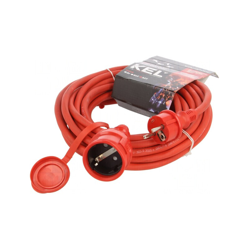 Prelungitor electric roșu 10m 16A 3x2,5mm2 | Electronic-mag.ro | Componente Electronice