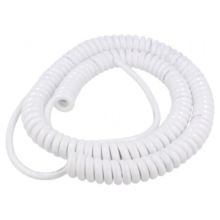 Cablu spiralat 2x1,5mm2 neecranat PUR alb 1m-3,5m | Electronic-mag.ro | Componente Electronice