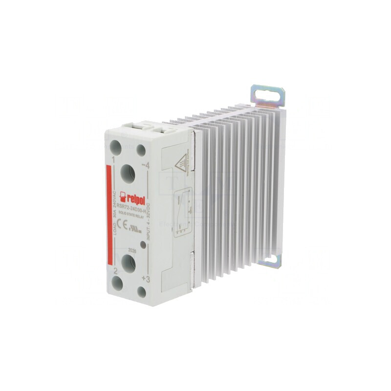 Releu Semiconductor Monofazat 30A 24-280VAC | Electronic-mag.ro | Componente Electronice
