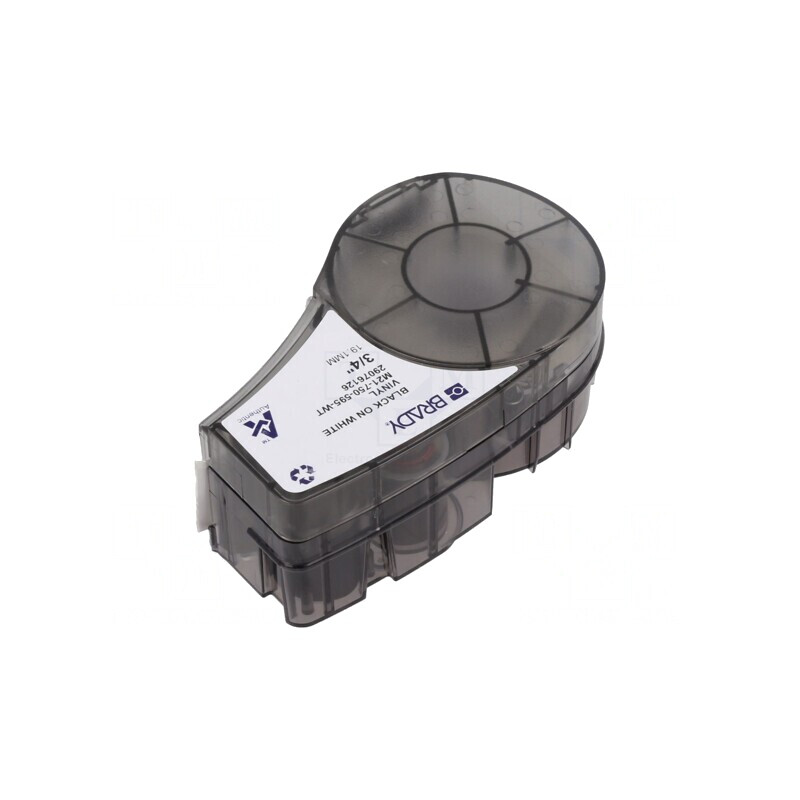 Bandă Albă cu Caracter Negru 19,1mm x 6,4m | Electronic-mag.ro | Componente Electronice