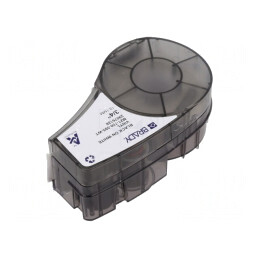 Bandă Albă cu Caracter Negru 19,1mm x 6,4m | Electronic-mag.ro | Componente Electronice