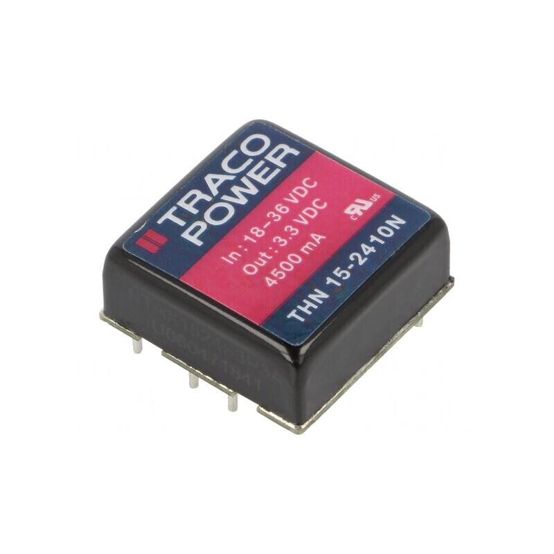 Convertor DC/DC 15W 18-36V la 3.3V 4.5A THN 15-2410N | Electronic-mag.ro | Componente Electronice Convertor DC/DC 15W 18-36V la 3.3V 4.5A THN 15-2410N | Electronic-mag.ro | Componente Electronice
