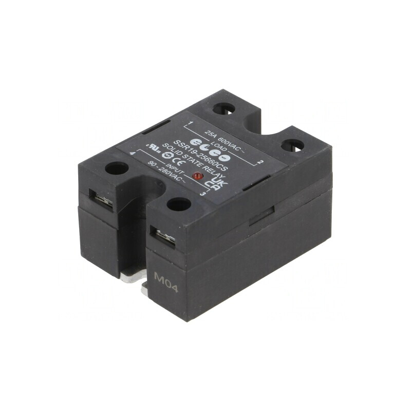 Releu semiconductor 25A 1-fazat 90-280VAC | Electronic-mag.ro | Componente Electronice