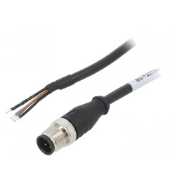 Cablu de conectare M12 drept 10m 250VAC 4A PVC | Electronic-mag.ro | Componente Electronice