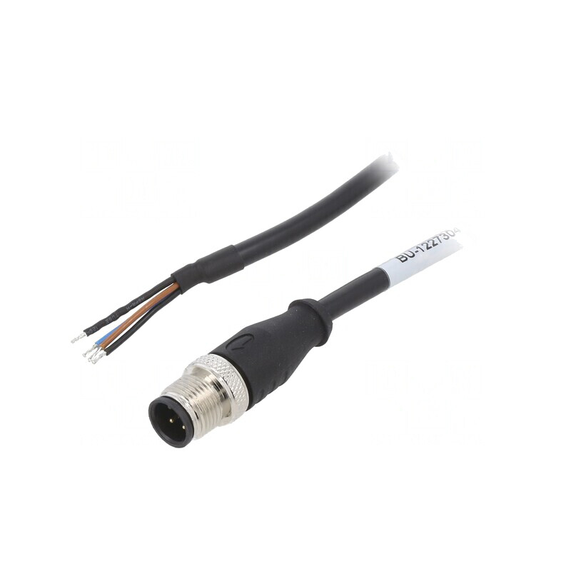 Cablu de conectare M12 drept 10m 250VAC 4A PVC | Electronic-mag.ro | Componente Electronice
