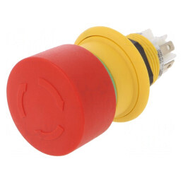Comutator de Siguranță 16mm 2 PNC/NO Roșu | Electronic-mag.ro | Componente Electronice