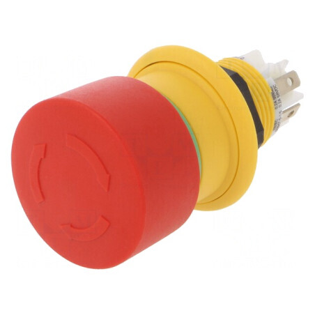 Comutator de Siguranță 16mm 2 PNC/NO Roșu | Electronic-mag.ro | Componente Electronice
