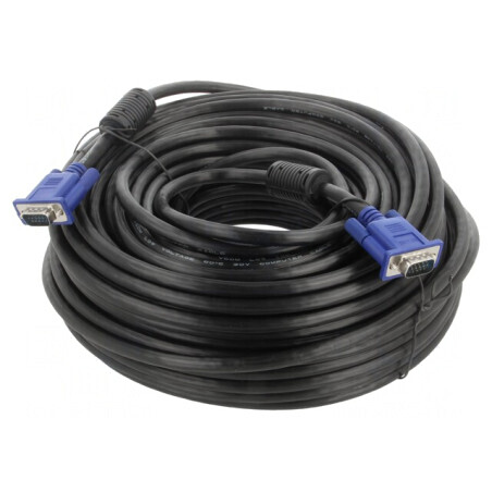 Cablu D-Sub 15 pini HD Negru 40m | Electronic-mag.ro | Componente Electronice