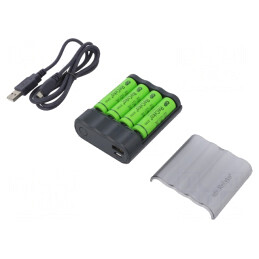 Încărcător pentru baterii reîncărcabile Ni-MH GP ReCyko AA/AAA 4x 2700mAh | Electronic-mag.ro | Componente Electronice