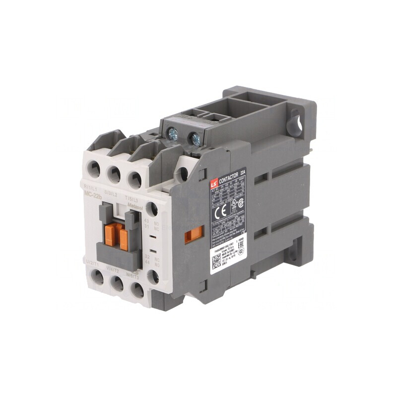 Contactor 3-pol 24VDC 22A cu 3 Contacte Auxiliare NO NC | Electronic-mag.ro | Componente Electronice