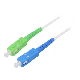 Patch Cord Fibră OS2 SC/APC-SC/UPC 25m Alb | Electronic-mag.ro | Componente Electronice