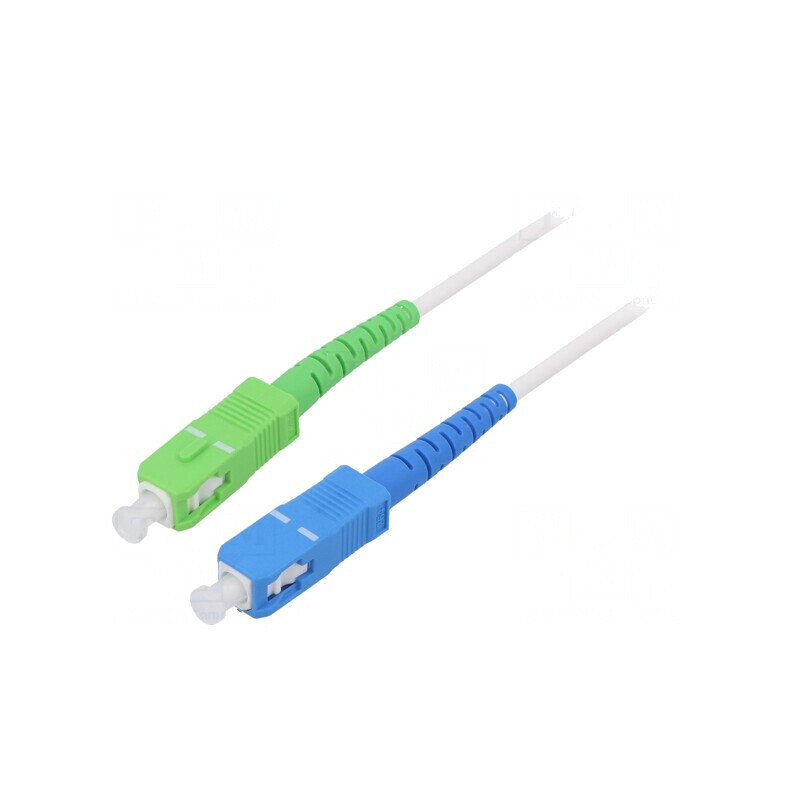 Patch Cord Fibră OS2 SC/APC-SC/UPC 25m Alb | Electronic-mag.ro | Componente Electronice