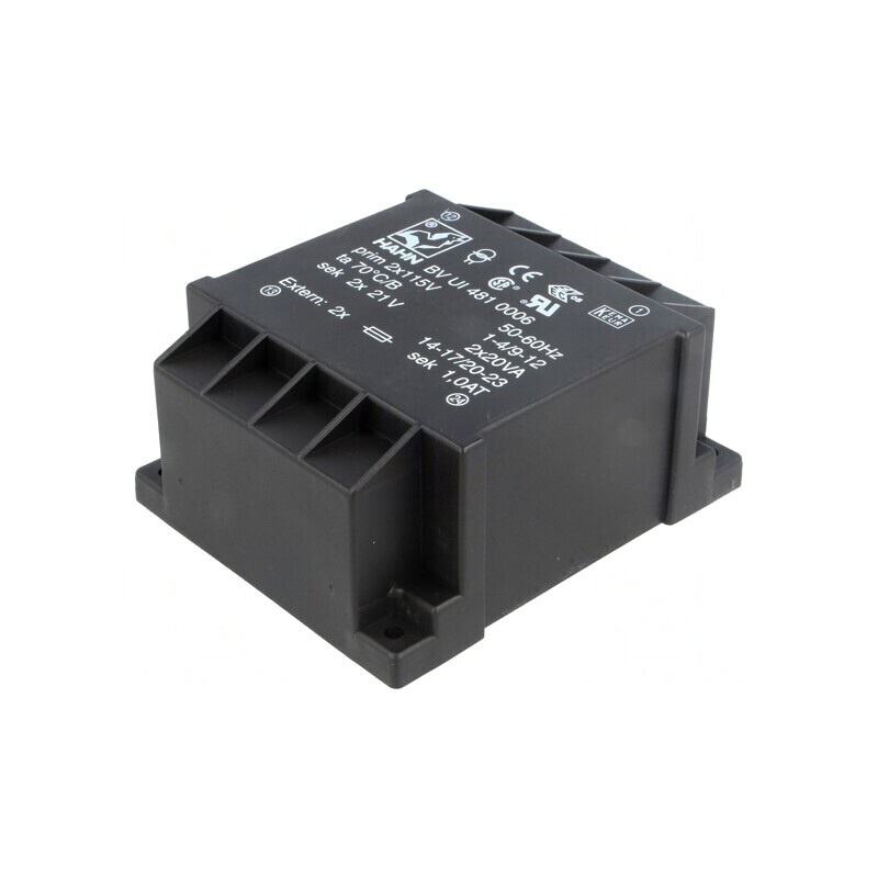 Transformator Încapsulat 40VA 115VACx2 21V 952mA | Electronic-mag.ro | Componente Electronice