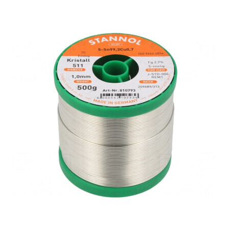 Sârmă de Lipit fără Plumb 1mm 0,5kg | Electronic-mag.ro | Componente Electronice