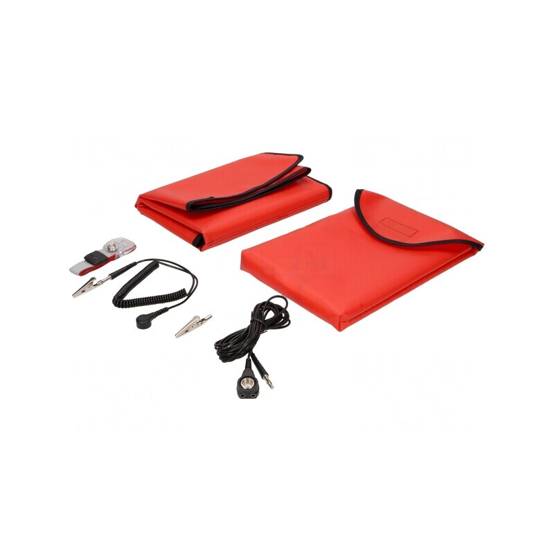 Set de reparații portabil ESD vinil roșu 0,6m | Electronic-mag.ro | Componente Electronice