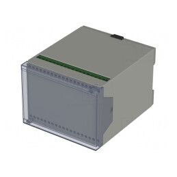 Carcasă ABS gri pentru şină DIN, 109x100x75mm, IP40 | Electronic-mag.ro | Componente Electronice