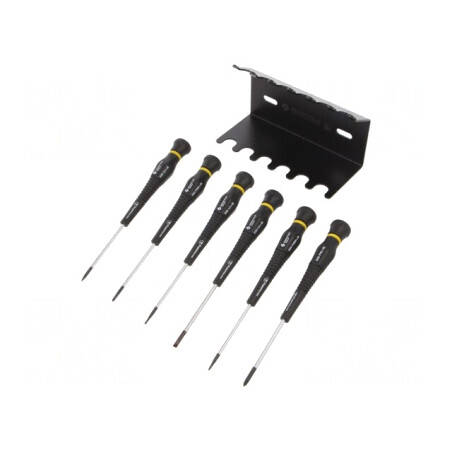 Kit Șurubelnițe de Precizie cu Stativ ESD 6 Buc. | Electronic-mag.ro | Componente Electronice