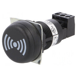 Semnalizator acustic buzer 24VDC 24VAC ESK IP65 negru | Electronic-mag.ro | Componente Electronice