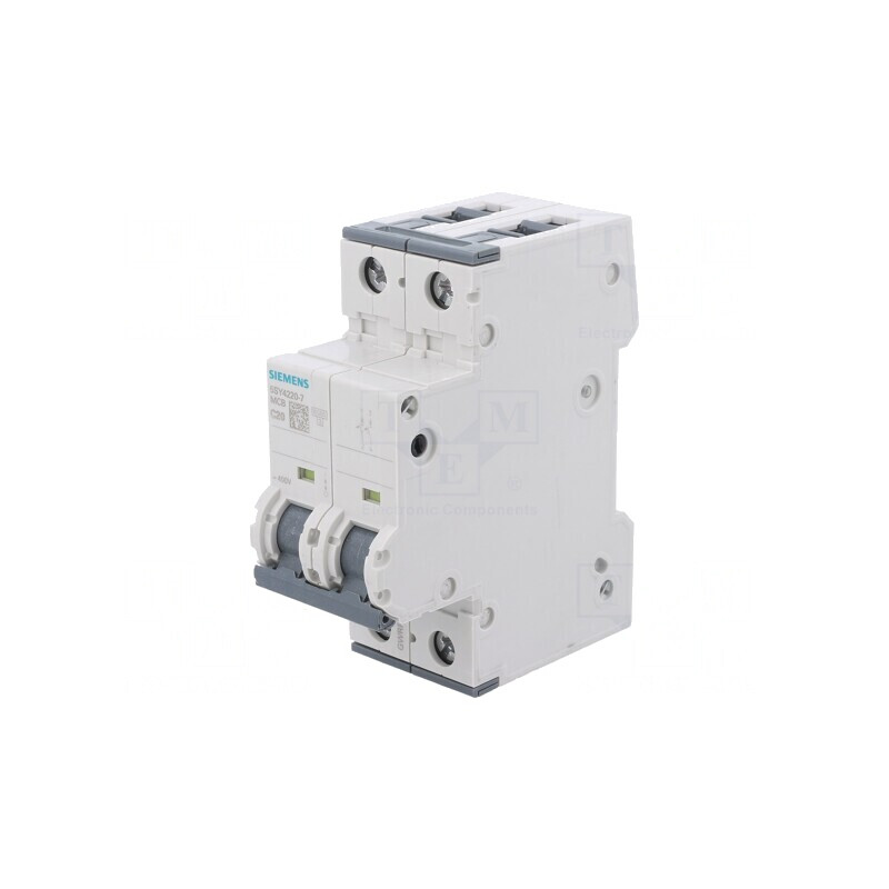 Întrerupător de supracurent 20A 2 poli 10kA 230/400VAC | Electronic-mag.ro | Componente Electronice