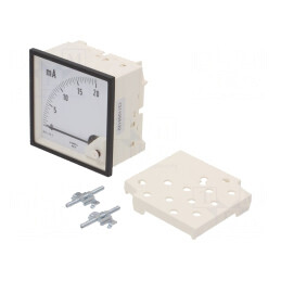 Ampermetru pe panou 0-20mA Clasa 1.5 95mm 600V | Electronic-mag.ro | Componente Electronice