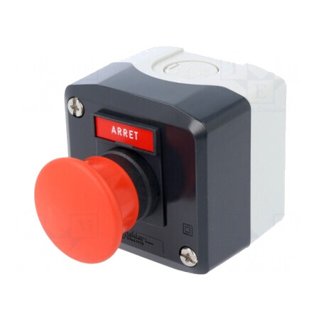 Casetă de comandă Harmony XB5 cu 1 buton cap ciupercă IP66 | Electronic-mag.ro | Componente Electronice