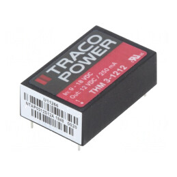 Convertor DC/DC 3W 9-18V la 12V 250mA DIP24 THM 3-1212 | Electronic-mag.ro | Componente Electronice