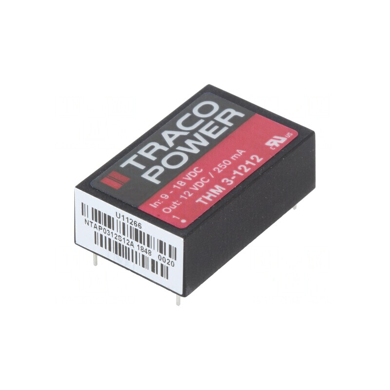 Convertor DC/DC 3W 9-18V la 12V 250mA DIP24 THM 3-1212 | Electronic-mag.ro | Componente Electronice Convertor DC/DC 3W 9-18V la 12V 250mA DIP24 THM 3-1212 | Electronic-mag.ro | Componente Electronice