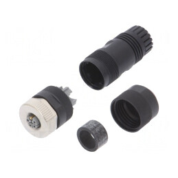 Mufă M12 5 PIN mamă pe cablu cu şurub L-Power | Electronic-mag.ro | Componente Electronice