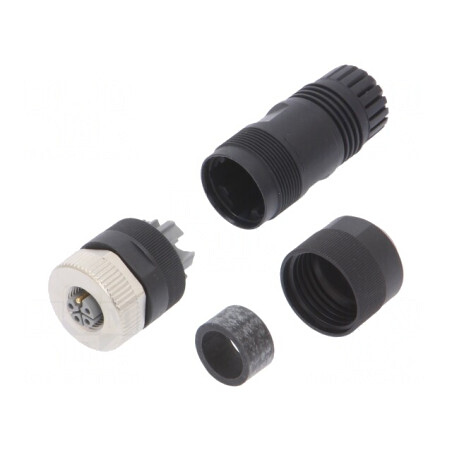 Mufă M12 5 PIN mamă pe cablu cu şurub L-Power | Electronic-mag.ro | Componente Electronice