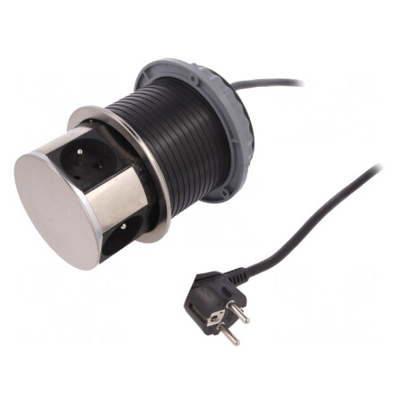 Prelungitor Prize Mobilier IP20 16A 3680W Oțel | Electronic-mag.ro | Componente Electronice