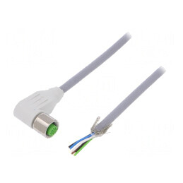 Cablu de Conectare M12 PIN 5 în Unghi 5m 60VAC | Electronic-mag.ro | Componente Electronice